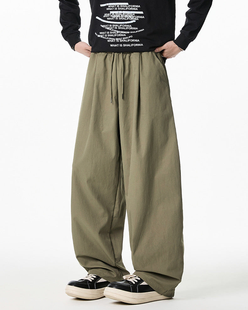 I pantaloni casual a pieghe in stile giapponese