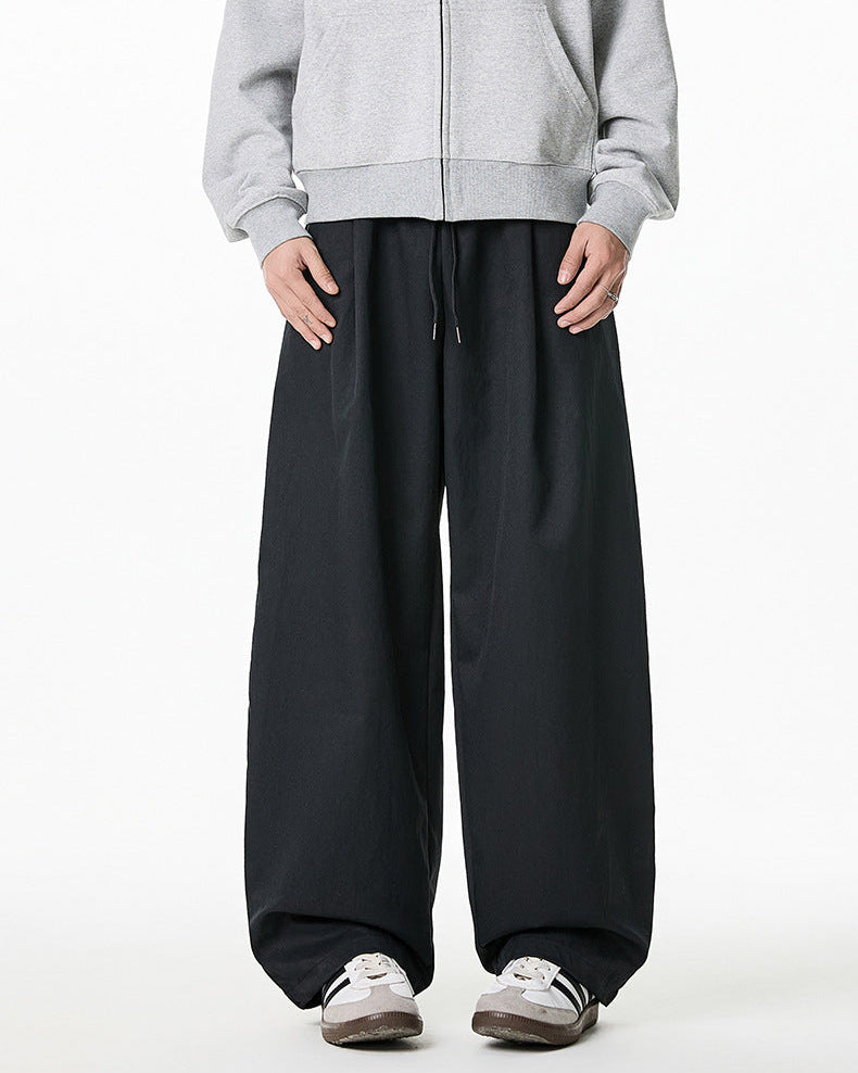 I pantaloni casual a pieghe in stile giapponese