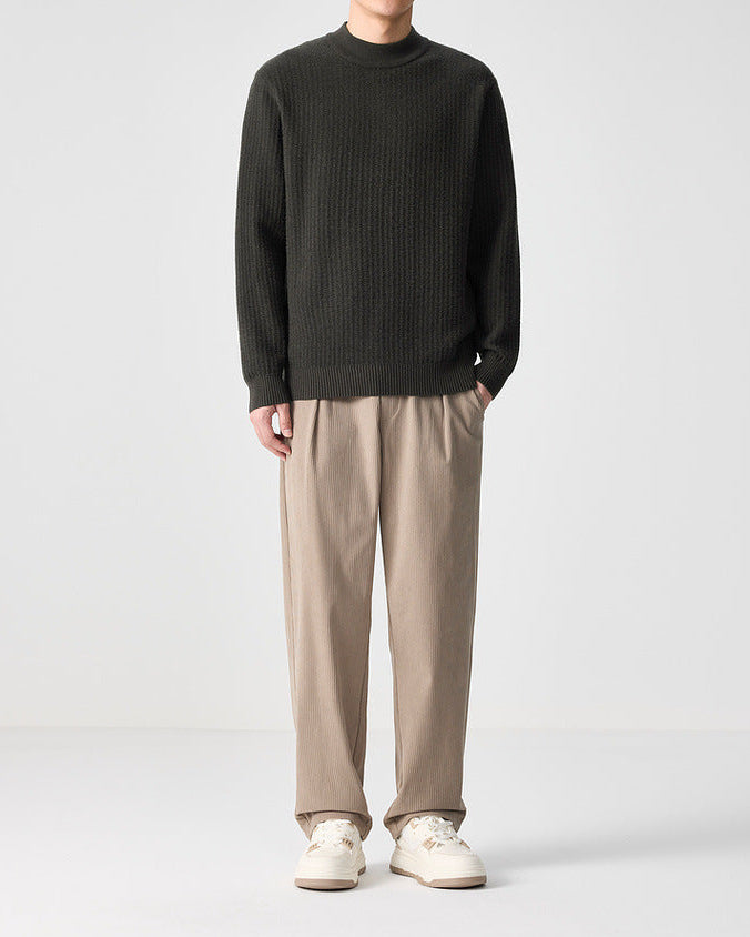 Il maglione a coste Momeike Elegance a collo alto