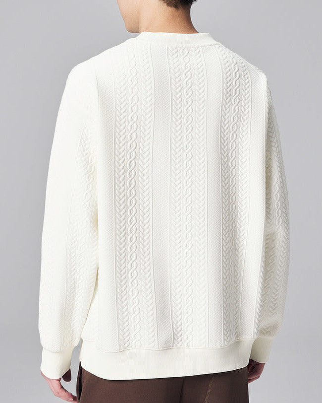 Maglione in maglia a cavi con trama testurizzata