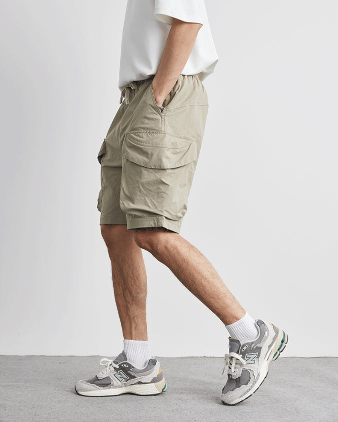 Pantaloncini Cargo larghi e rilassati con coulisse