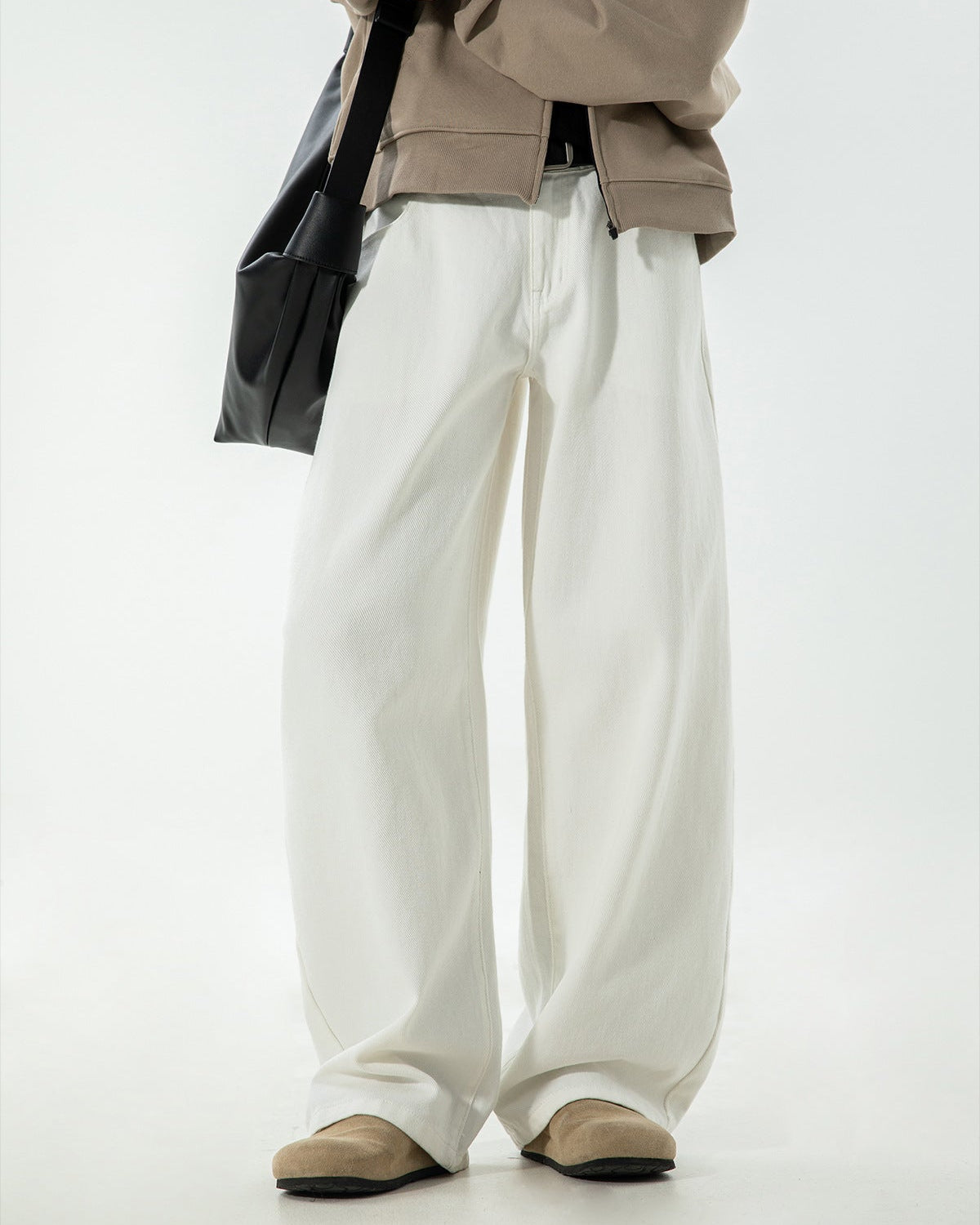 Jeans in denim stonewash drappeggiato