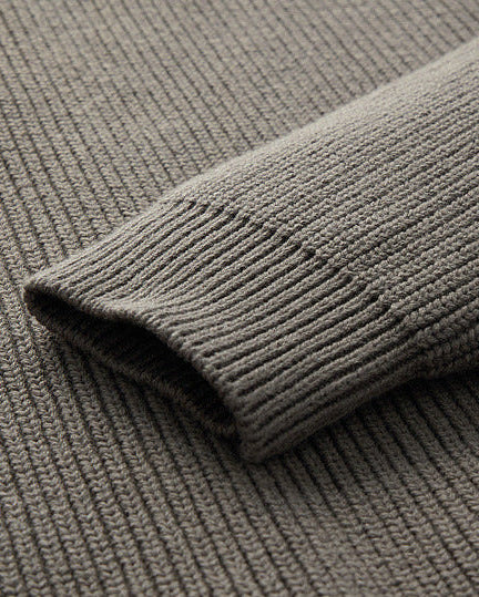 Giacca cardigan in maglia con risvolto a doppio tono di Mo Maike