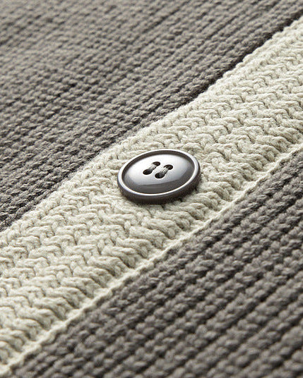 Giacca cardigan in maglia con risvolto a doppio tono di Mo Maike
