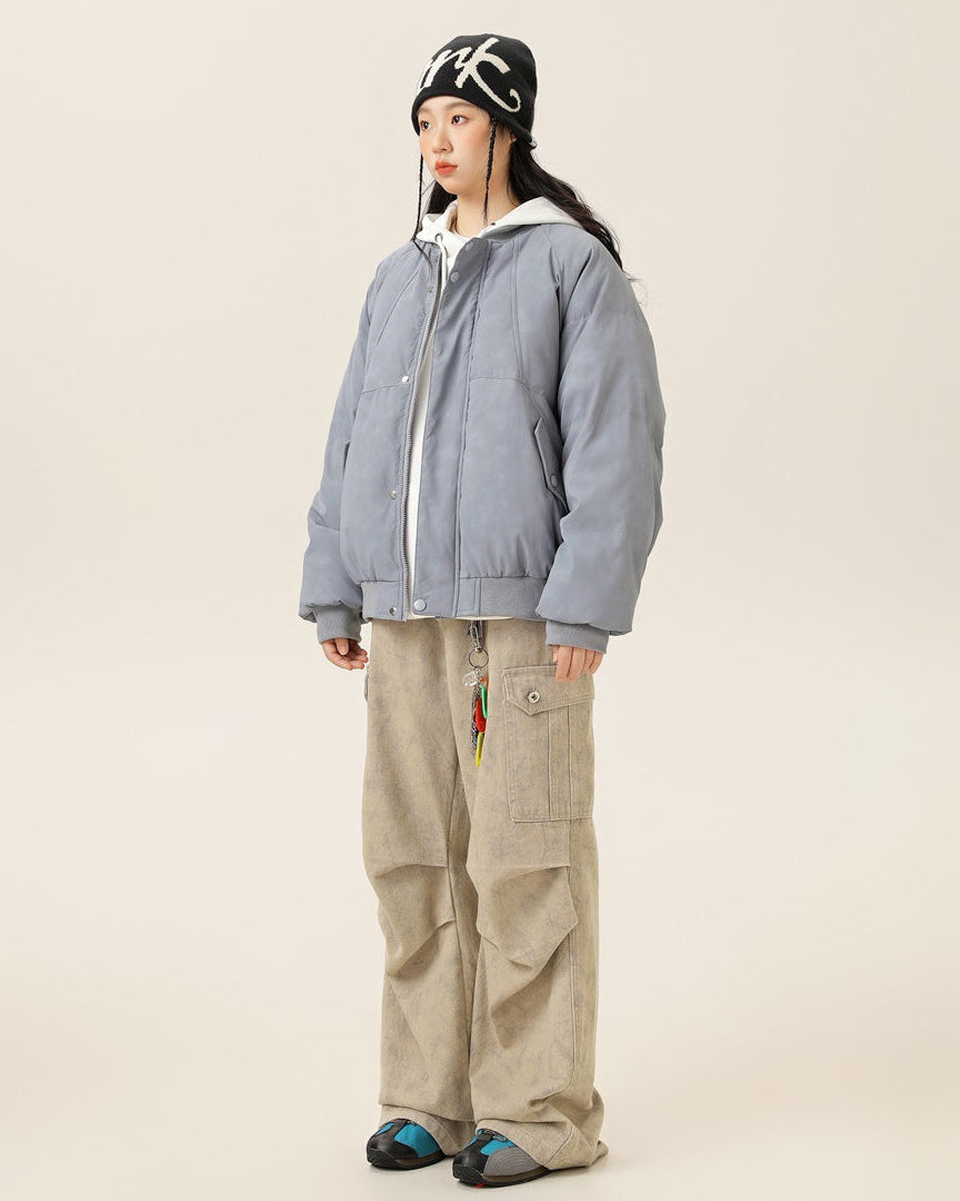 The Aurora Leather-Trim Down Jacket