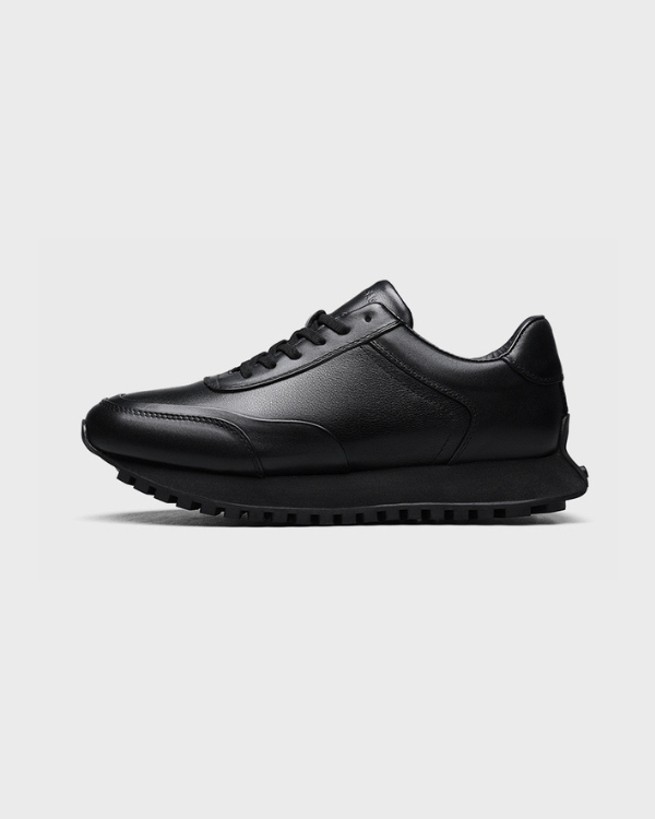 Runner in pelle nera Monaco