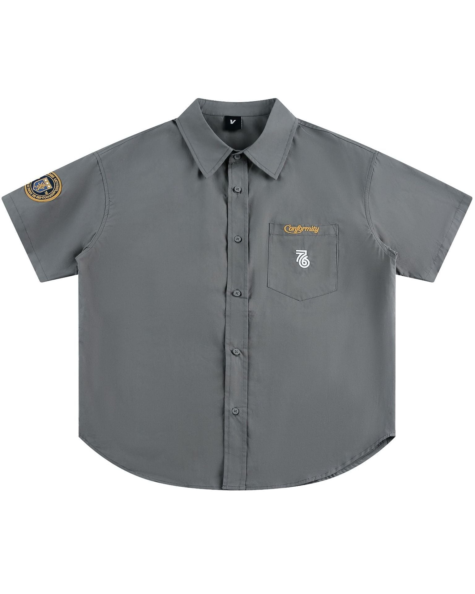 Camicia a maniche corte con punto Meridian