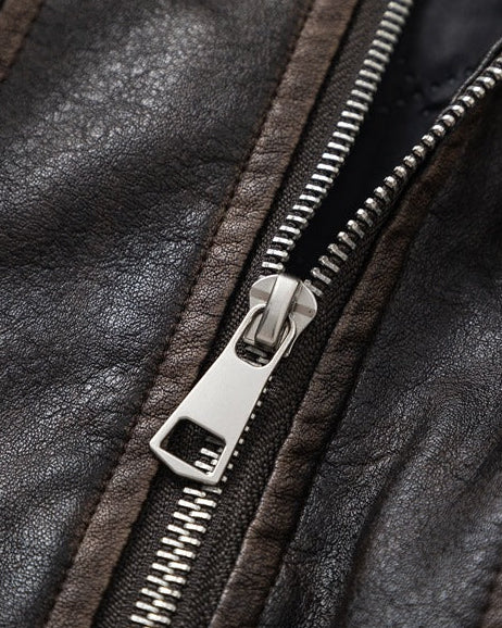 The Aurion PU Leather Padded Jacket