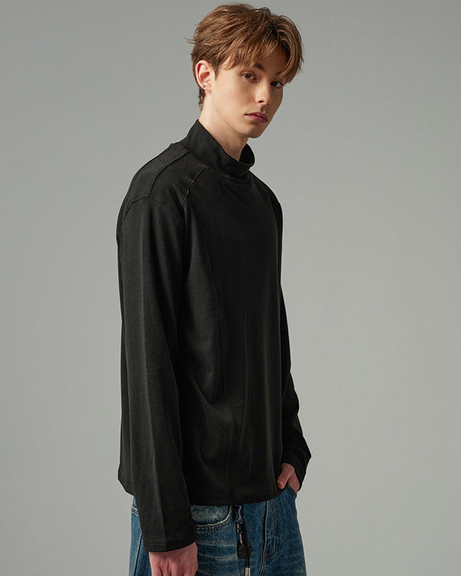 Maglione a collo alto a coste Evershade