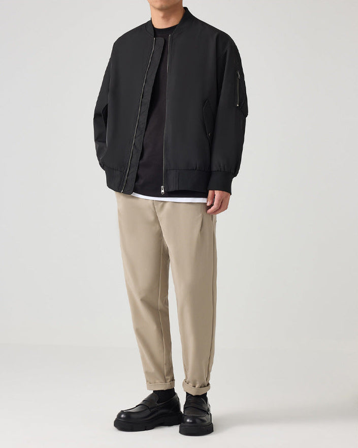 Momeike AeroFlex Loose Fit Baseball Collar Pilotjakke med løs passform