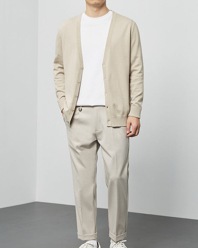 Mimaike Essential Strikket cardigan med V-hals