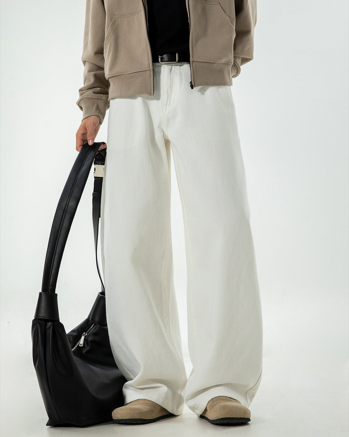 The Stonewash Draped Denim Jeans