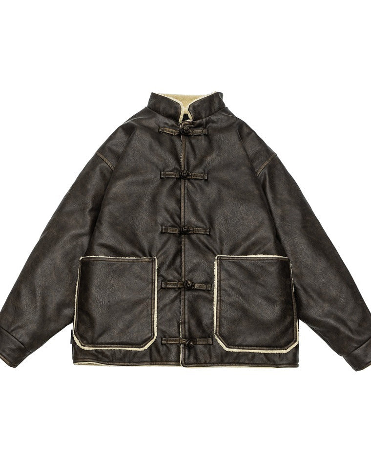 The Frostbound PU Padded Coat