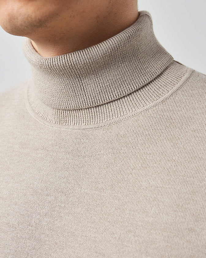 Momeike Classic Solid Turtleneck Sweater