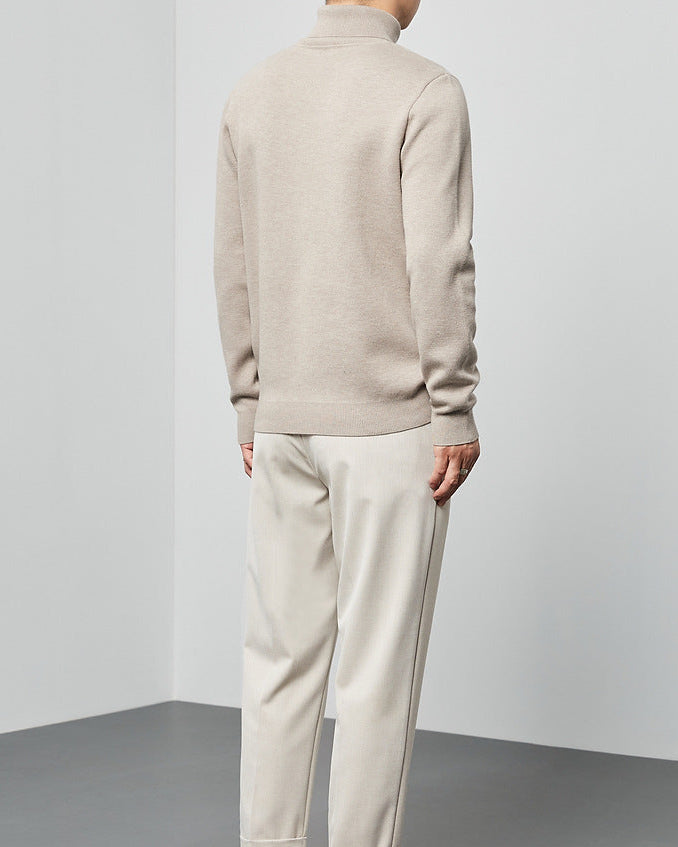 Momeike Classic Solid Turtleneck Sweater