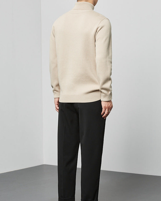 Momeike Classic Solid Turtleneck Sweater