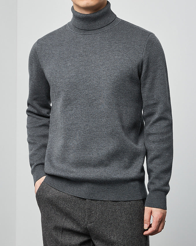 Momeike Classic Solid Turtleneck Sweater