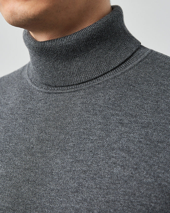 Momeike Classic Solid Turtleneck Sweater