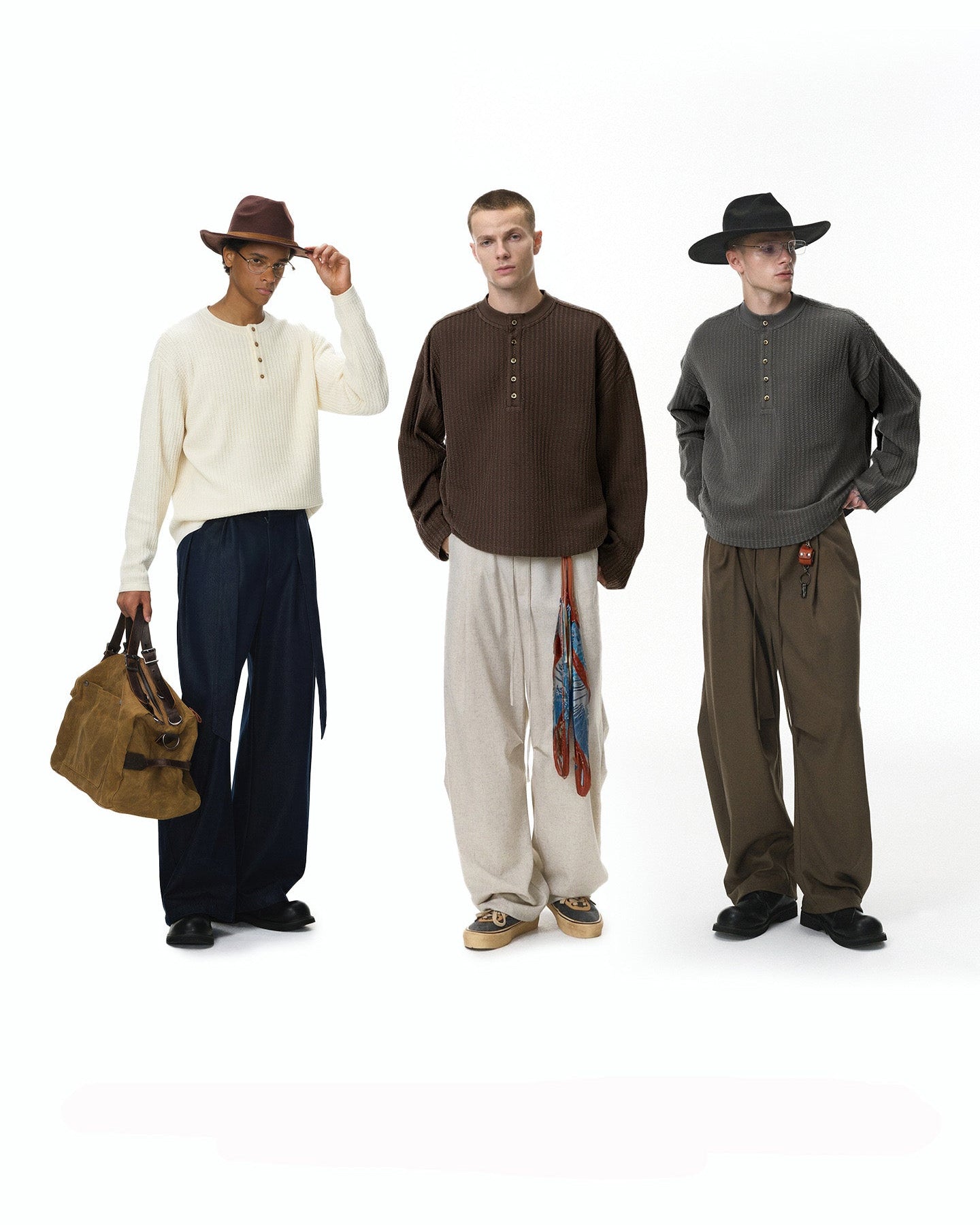 The Regent Henry Collar langermet T-skjorte med krage