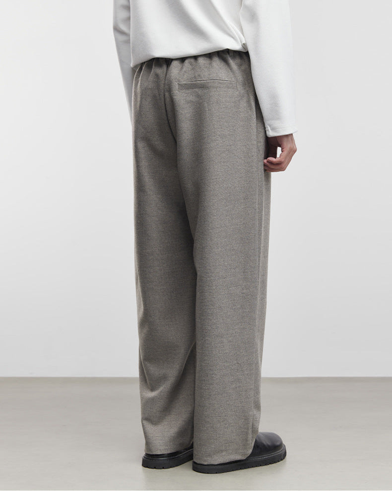 Simple Silhouette 370G Heavyweight Wide Leg Casual Pants