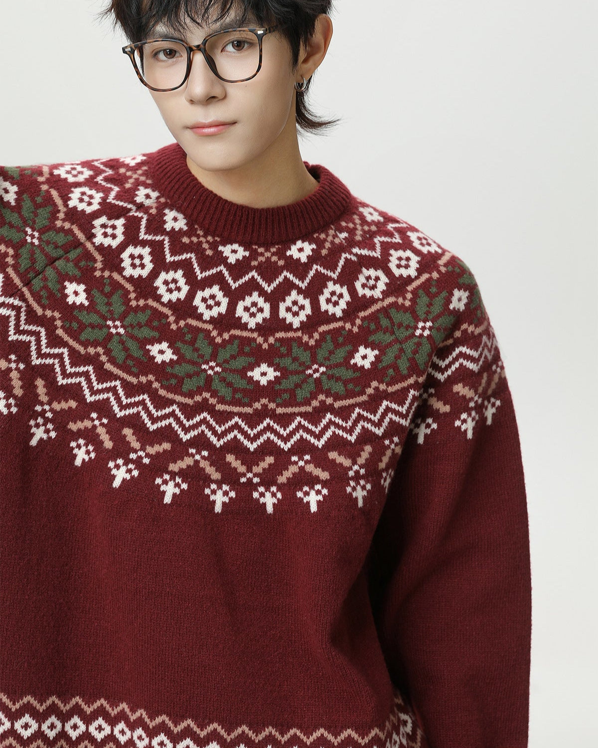 Nordic Heritage Knit Crewneck-genser med rund hals