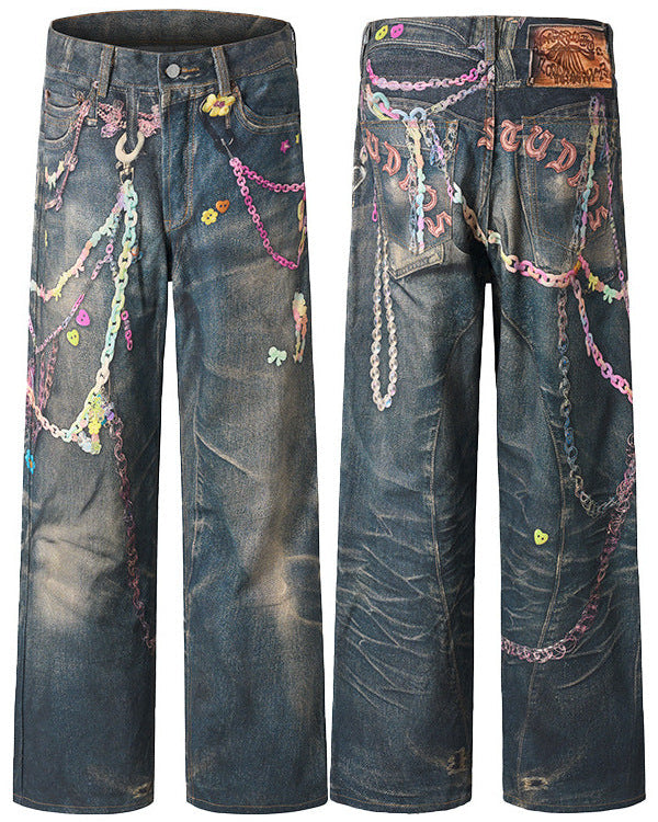 The Chainveil Illusion Straight Jeans