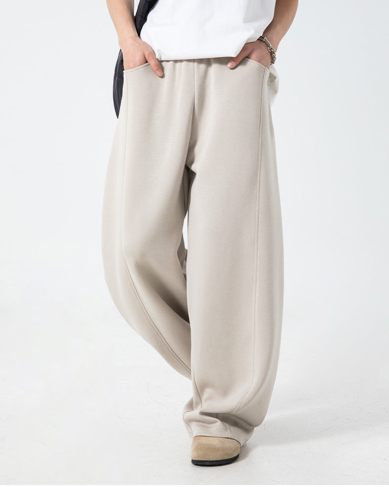 De casual broek met splitsteekstructuur