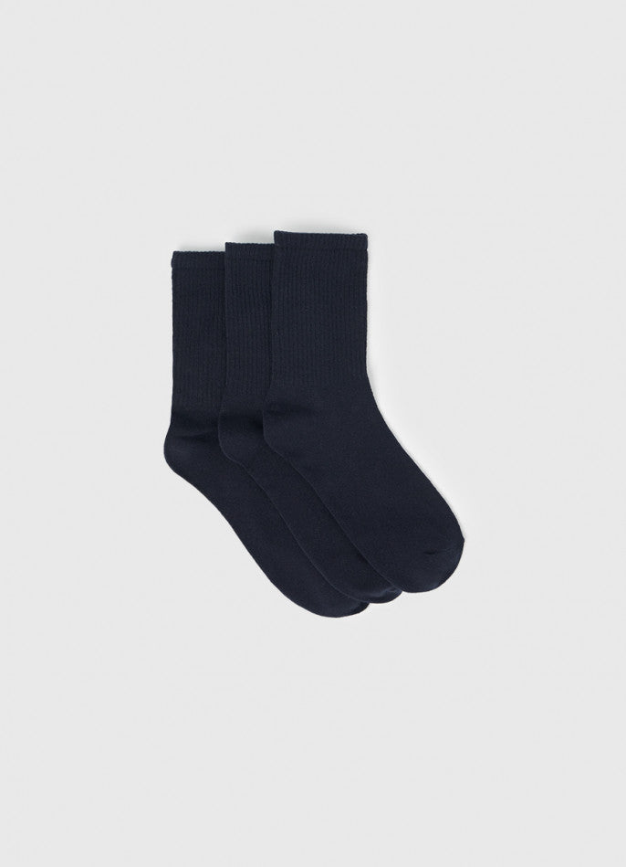 Geribbelde dijhoge sokken 3 paar