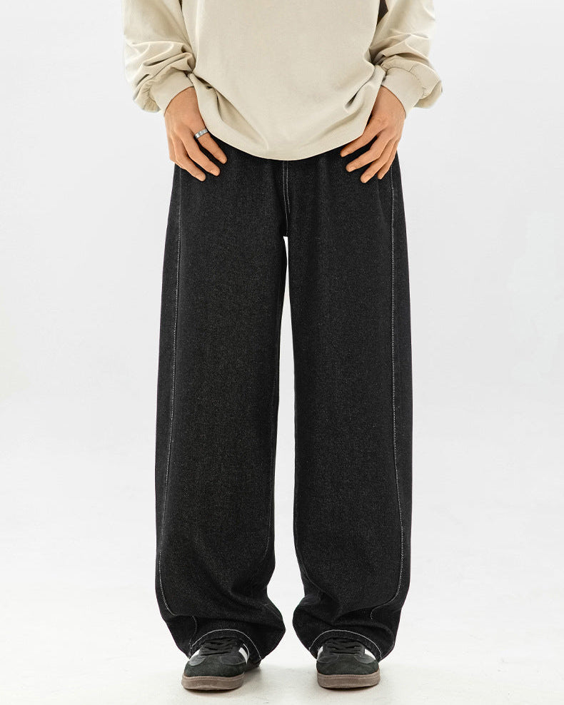 Denim jeans met contoursteek