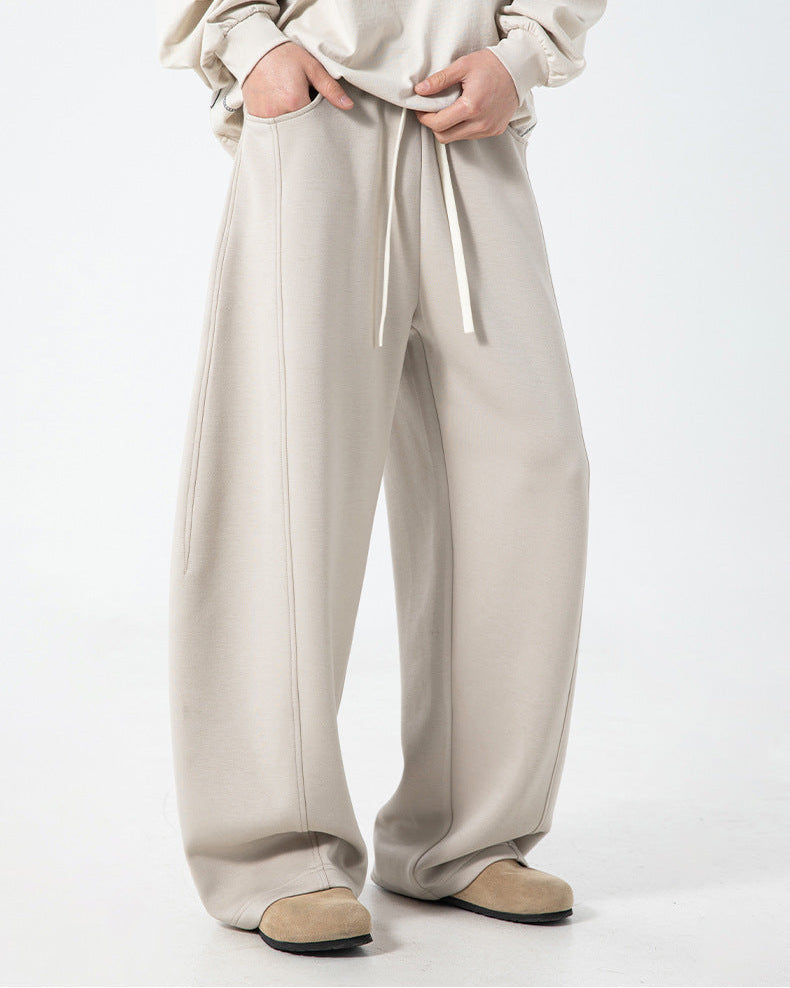 De casual broek met splitsteekstructuur