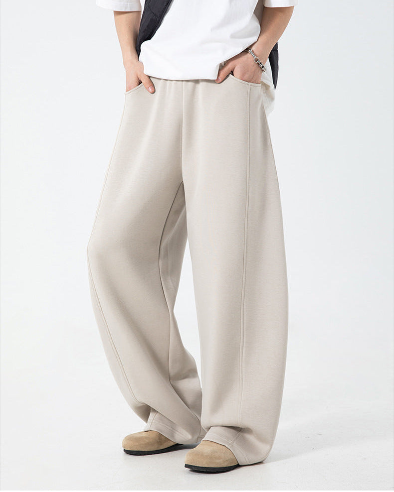 De casual broek met splitsteekstructuur