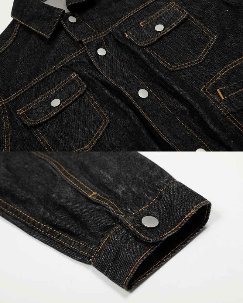 Heritage Zwart Denim Jasje