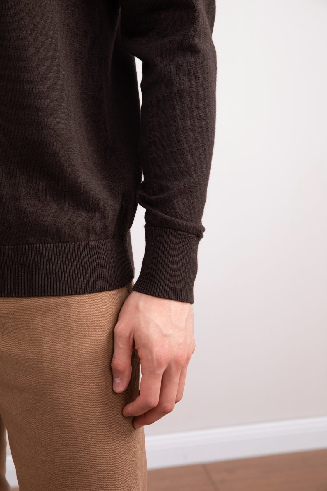 Donkerbruine Crewneck Sweater