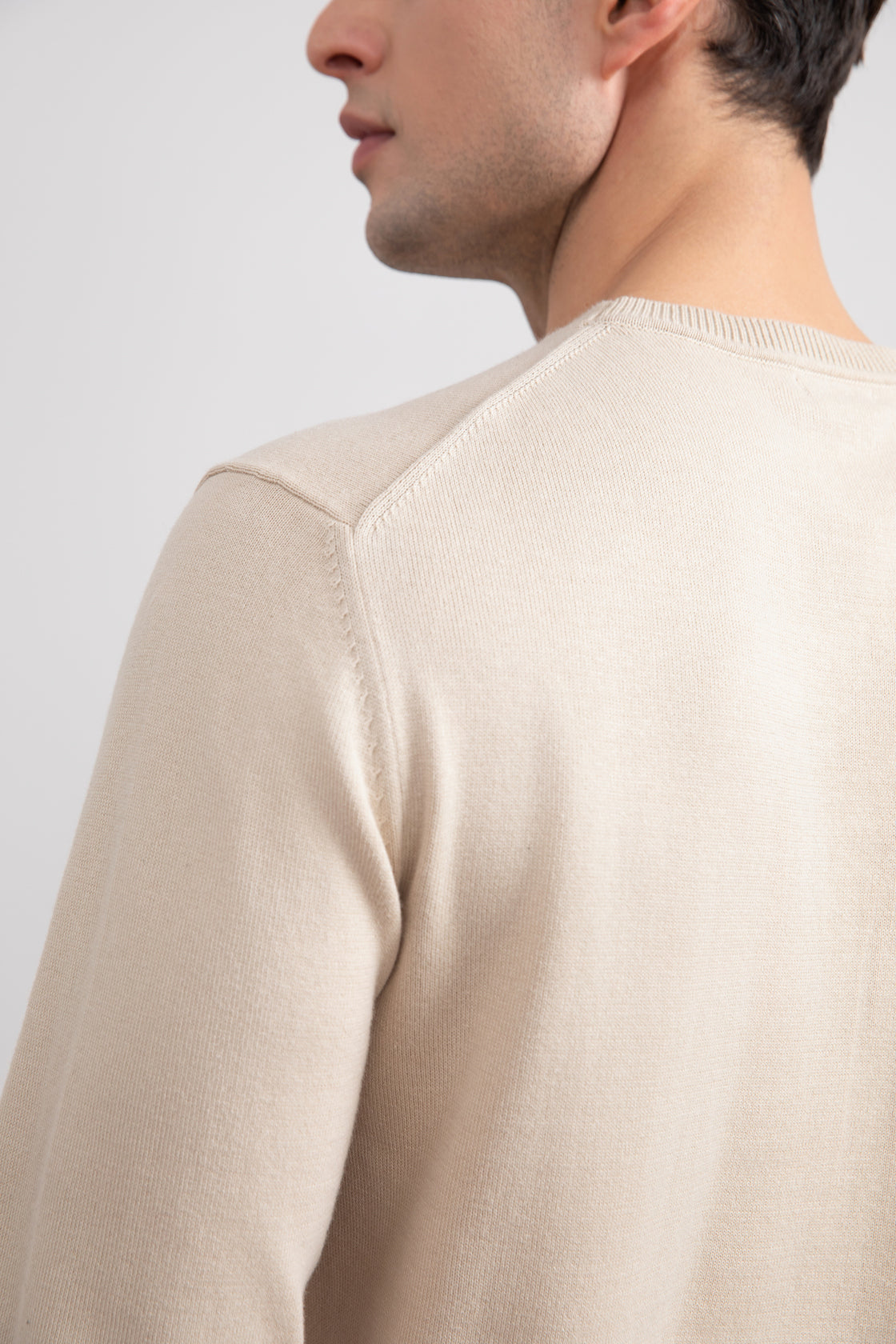 Beige Crewneck Sweater