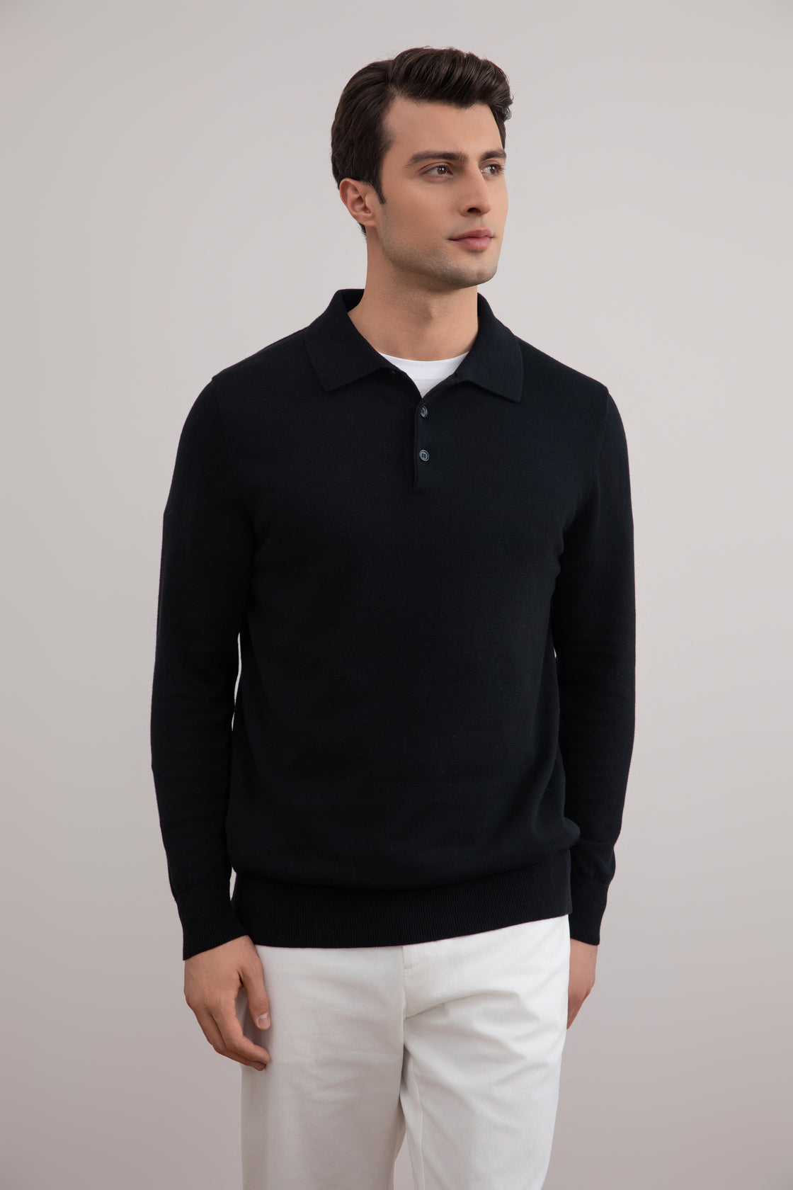 Zwart Klassiek Polo Shirt