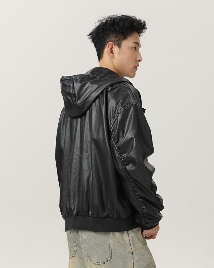 The Ravine Storm PU Hooded Jacket
