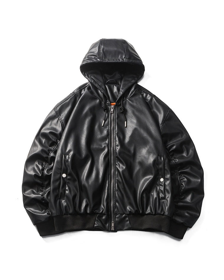 The Ravine Storm PU Hooded Jacket