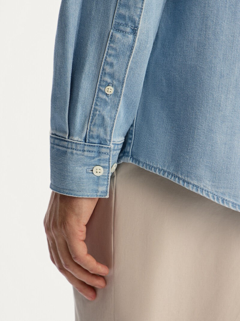 Licht denim shirt lichtblauw