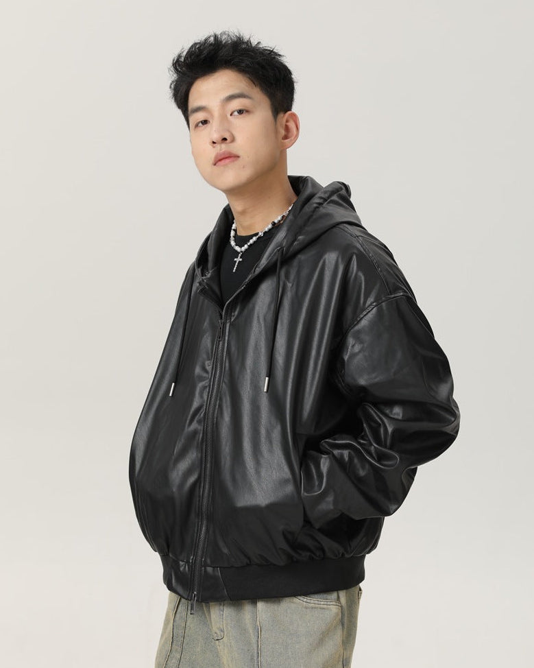 The Ravine Storm PU Hooded Jacket