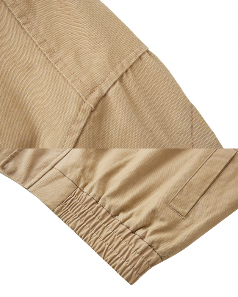 Katoenen jas met hoge hals