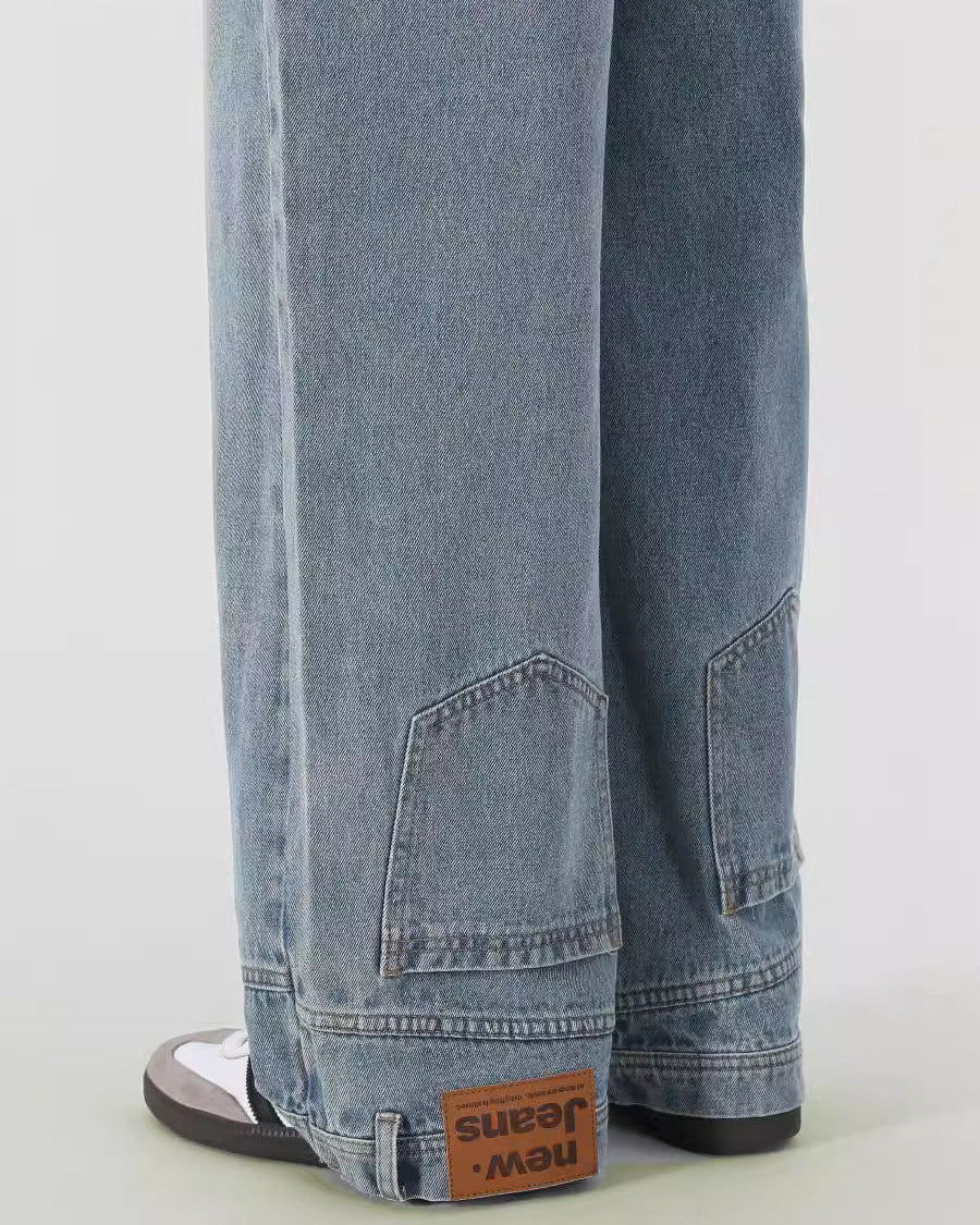 Reverse Edge Wide-Leg Jeans