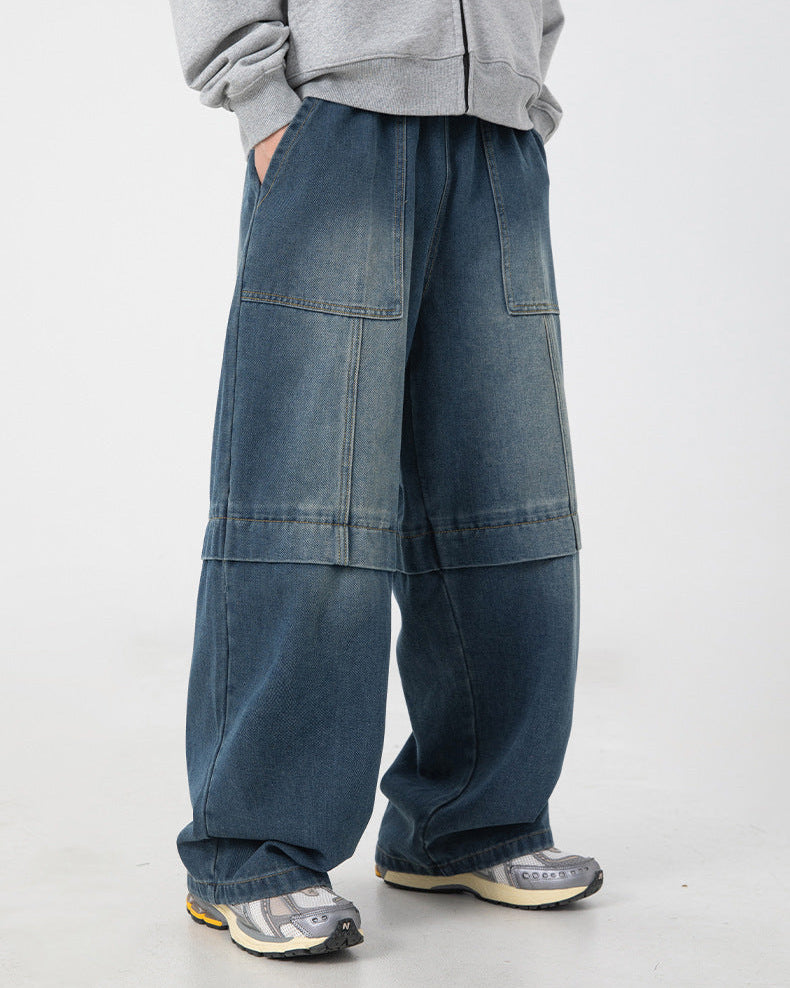 O jeans com estrutura de bainha dividida