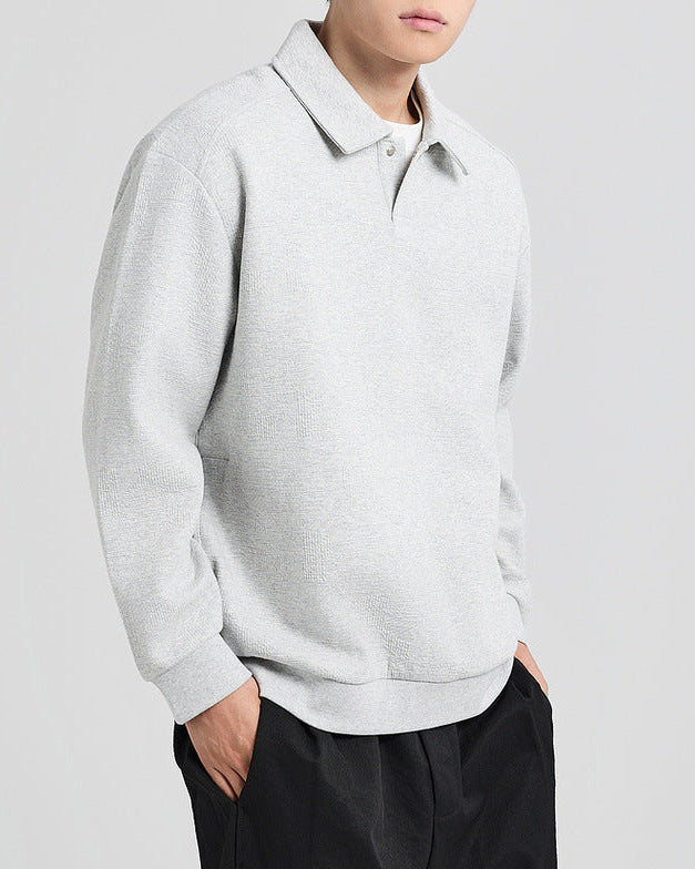 Suéter polo com jacquard Sutherland