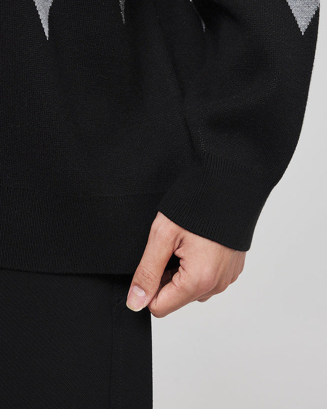 Suéter de gola alta xadrez The Diamond