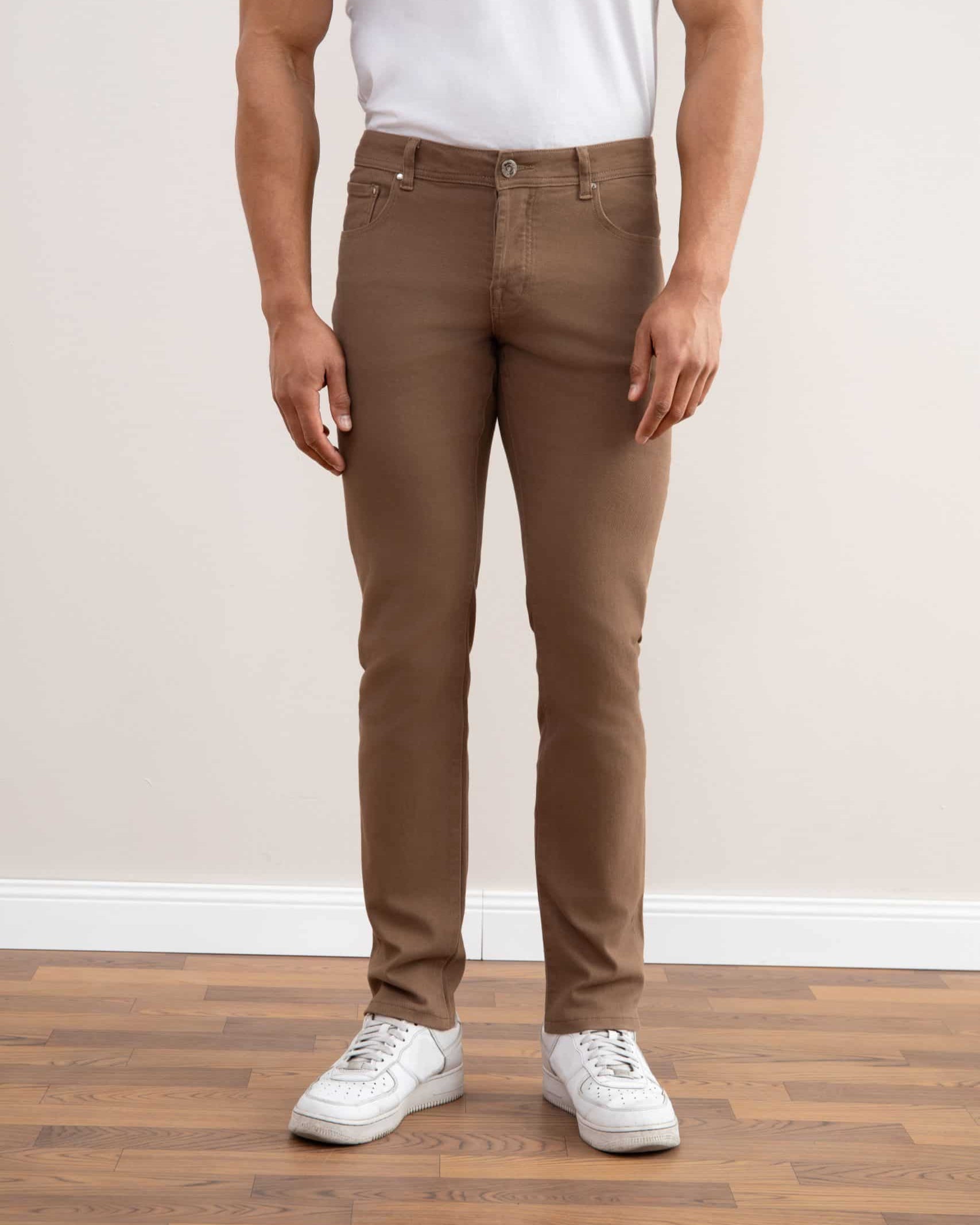 Jeans Dark Taupe Stretch Five-pockets