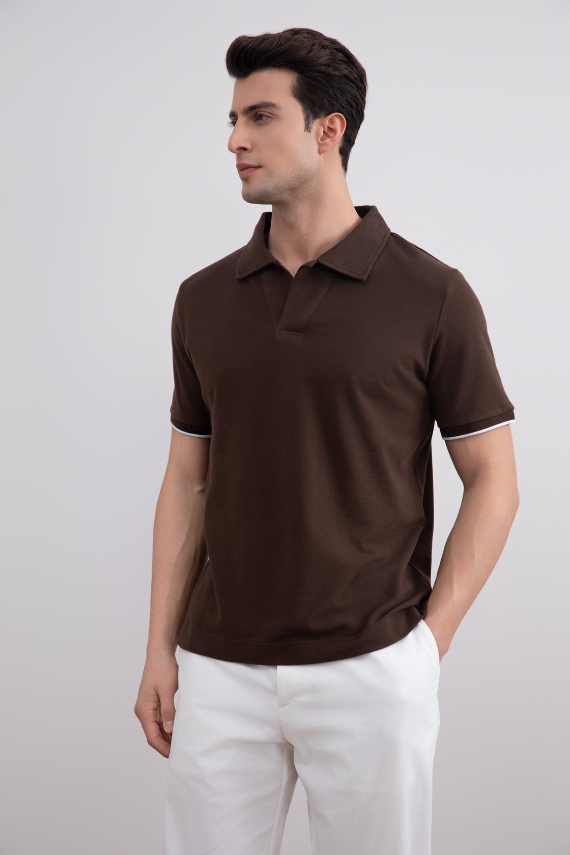 Camisa polo marrom Cruise Open