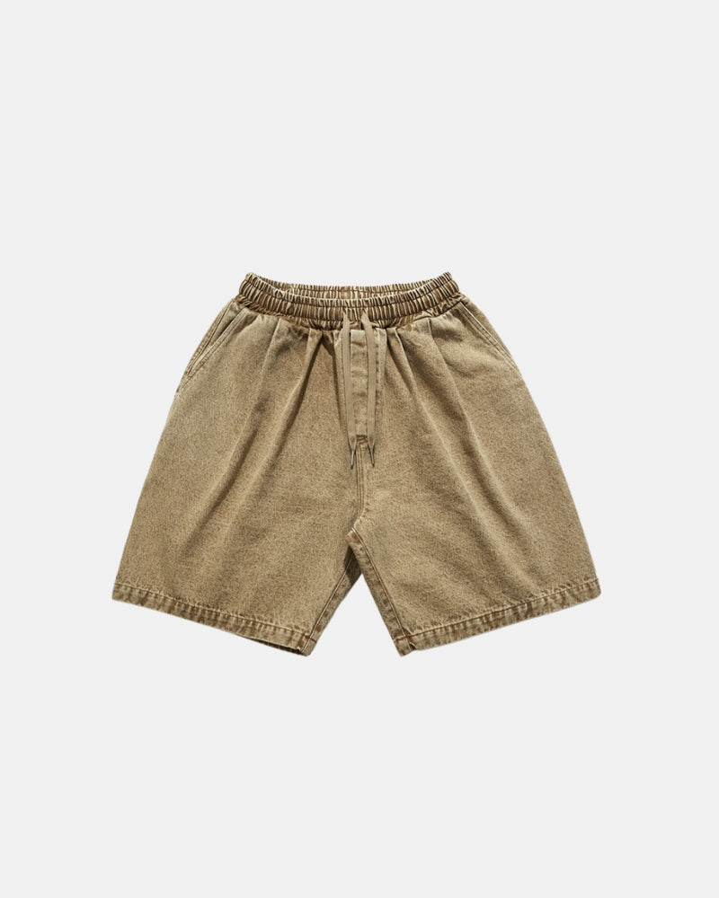 Shorts com cordão elástico e ajuste descontraído