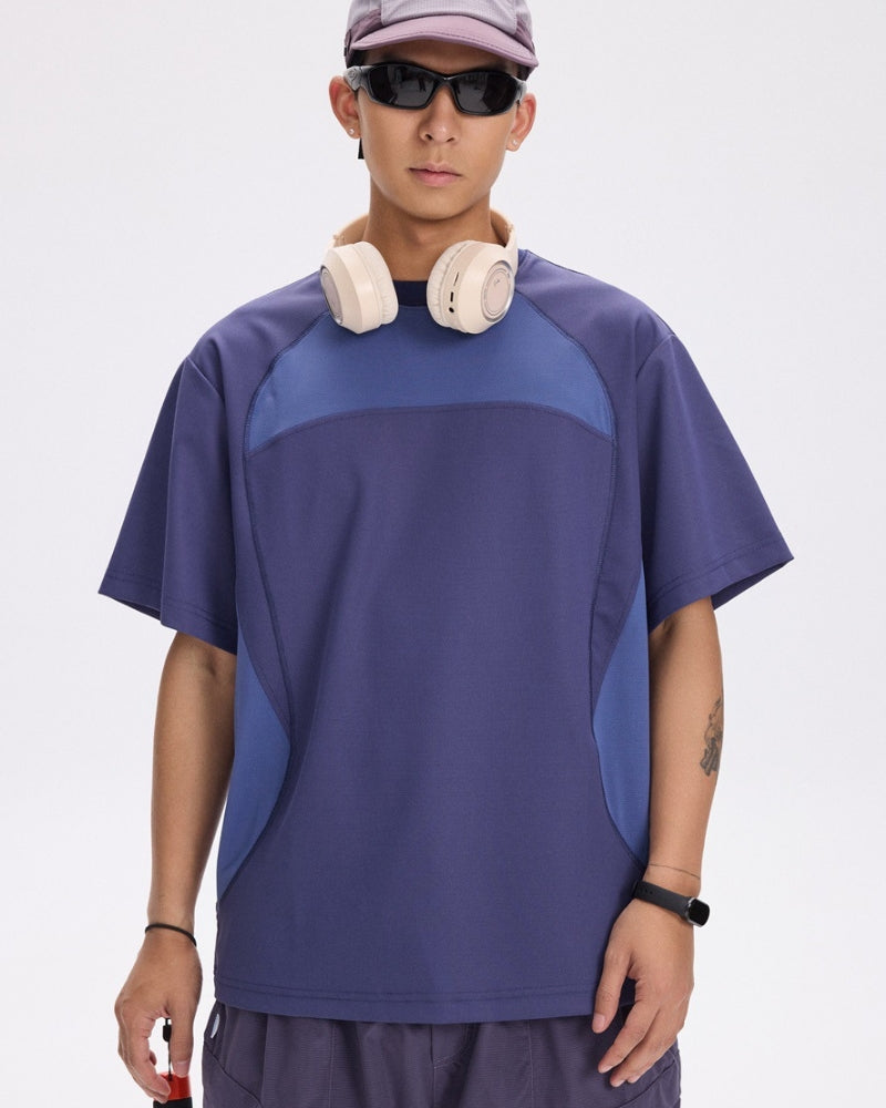 Camiseta esportiva com painel de desempenho