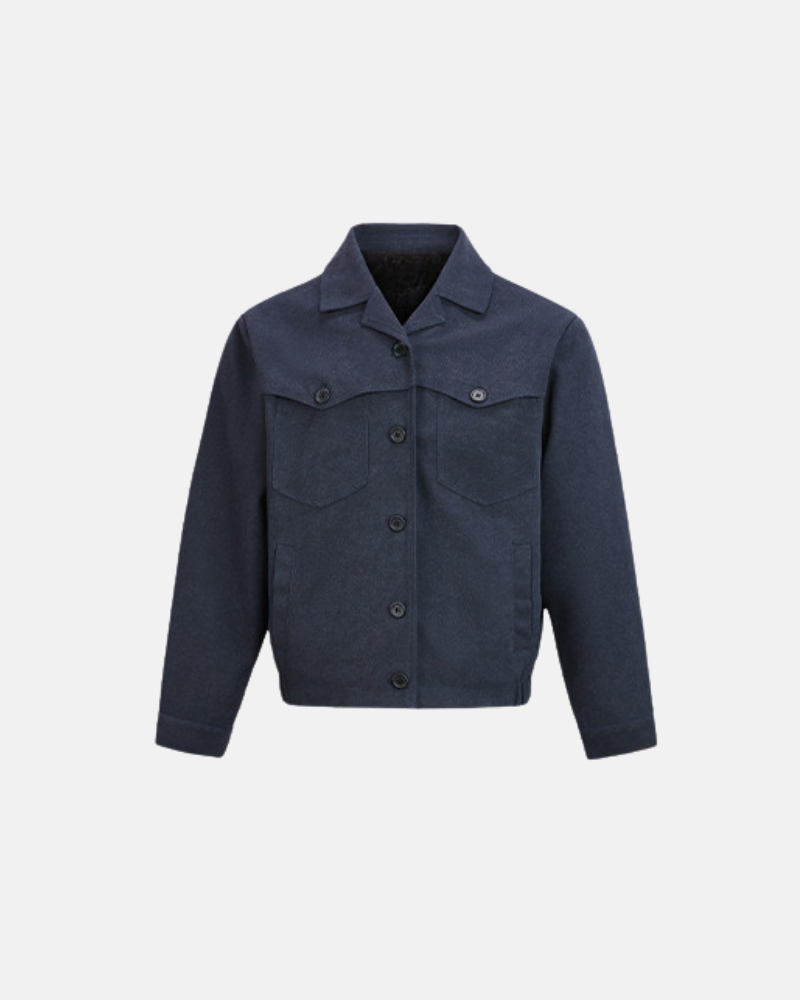 Blusa estruturada com mistura de lã