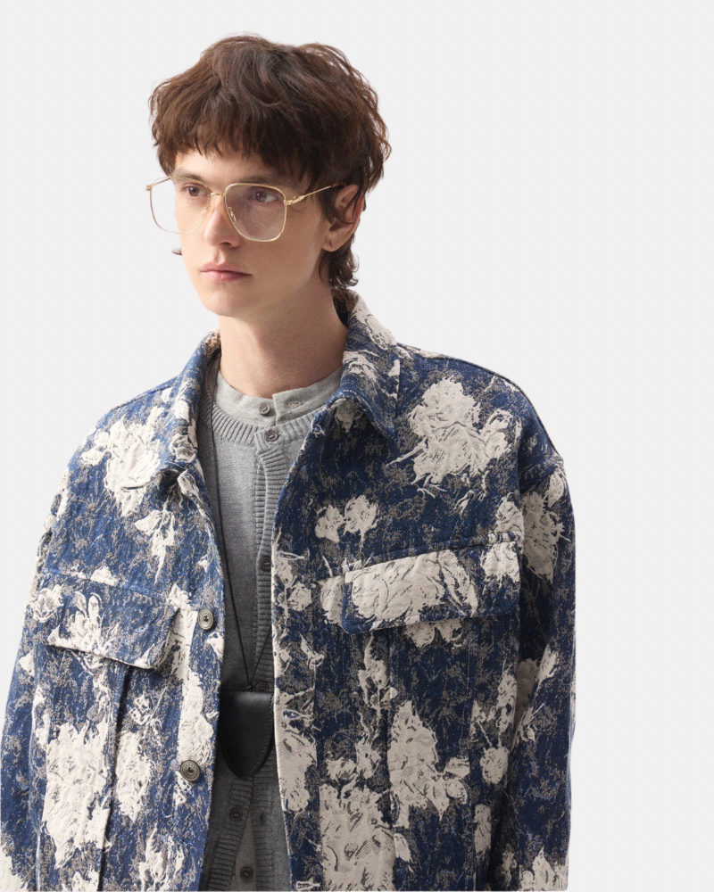 Jaqueta Indigo Abstract Overshirt